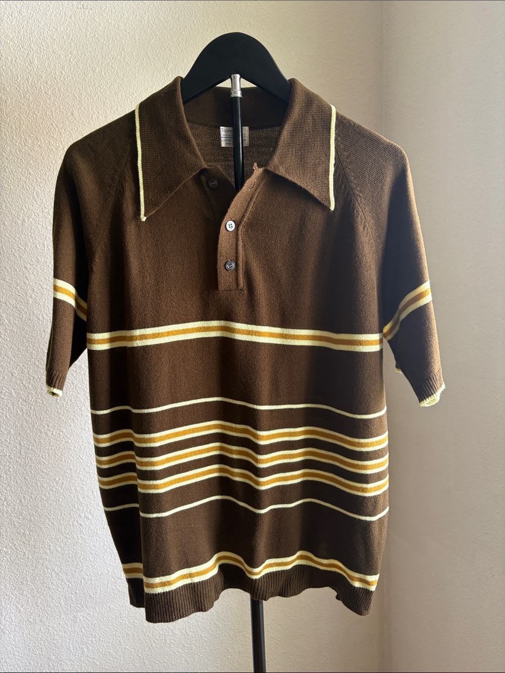 Vintage Towncraft Charlie Brown knit polo top